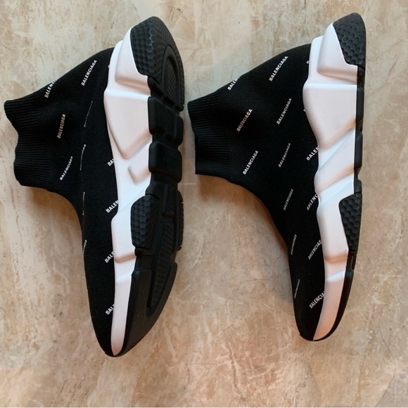 Balenciaga Speed Trainer Mid 'Logo Print' - Picture 1 of 4